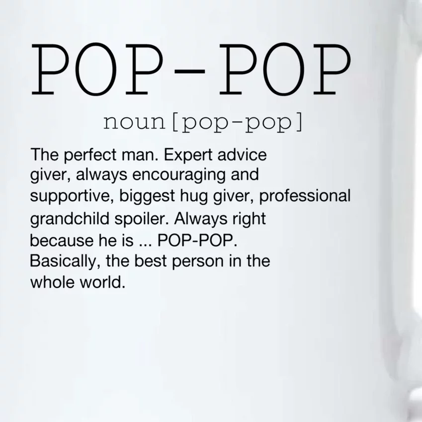 PopPop Definition Noun Grandpa Grandparents Day Funny Gift Black Color Changing Mug