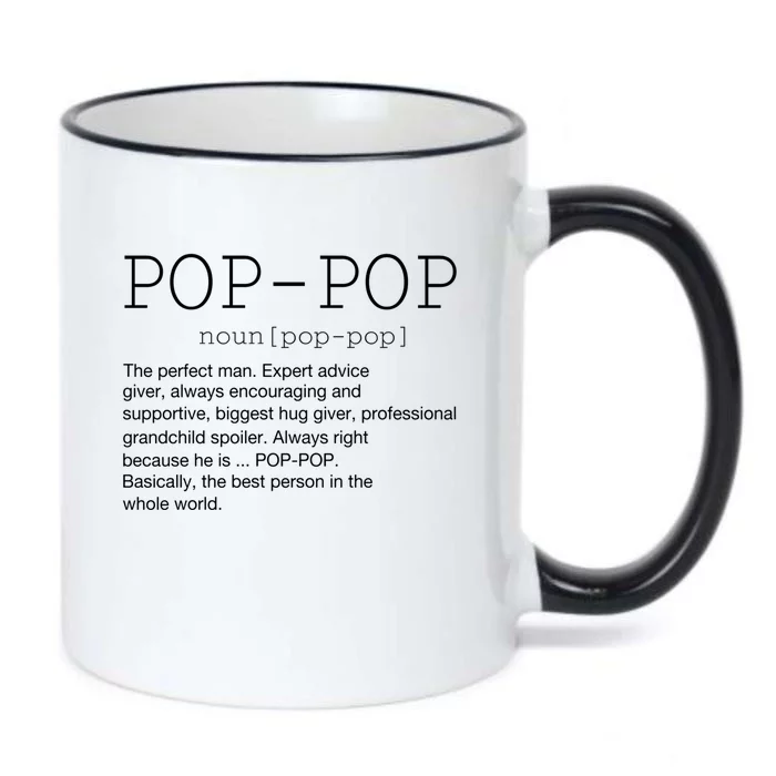 PopPop Definition Noun Grandpa Grandparents Day Funny Gift Black Color Changing Mug