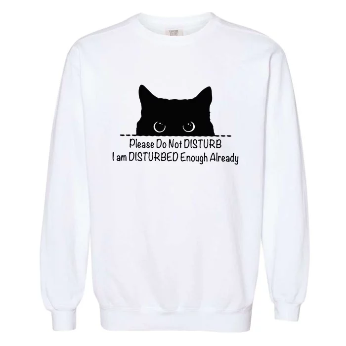 Please Do Not Disturb I Am Disturbed Enough Already Garment-Dyed Sweatshirt