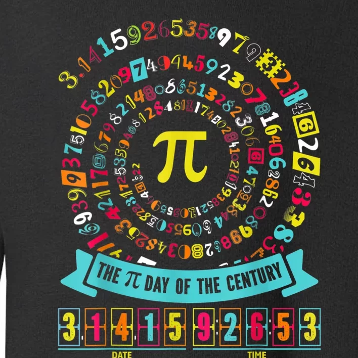 Pi Day Of The Century Tee Spiral Pi Math Tee For Pi Day 3.14 Toddler Sweatshirt