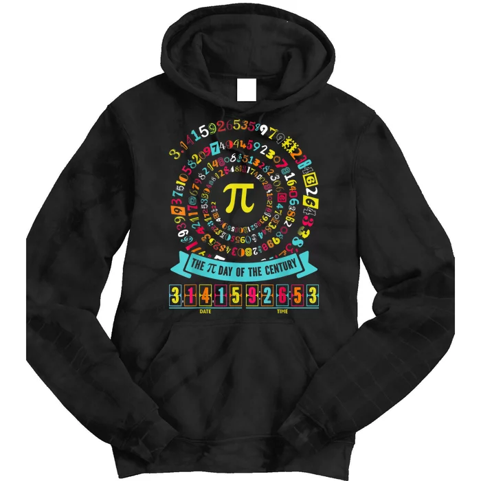 Pi Day Of The Century Tee Spiral Pi Math Tee For Pi Day 3.14 Tie Dye Hoodie