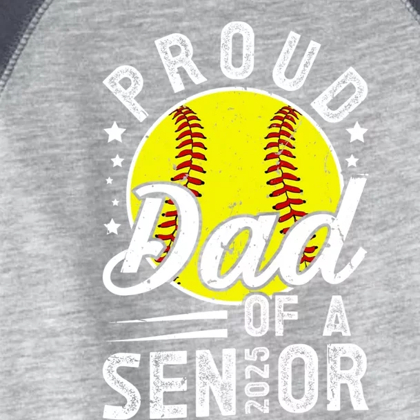 Proud Dad Of A 2025 Senior Softball Senior Dad 2025 Gift Toddler Fine Jersey T-Shirt