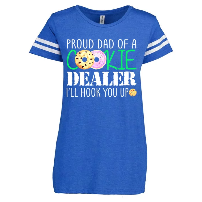 Proud Dad Of A Cookie Dealer Girl Troop Leader Matching Enza Ladies Jersey Football T-Shirt