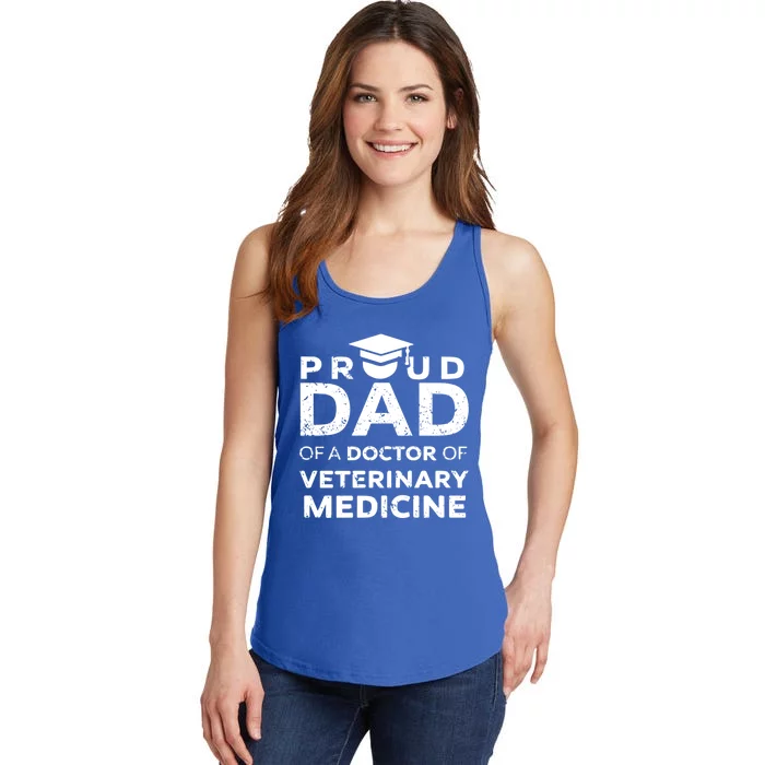 Proud Dad Of A Doctor Of Veterinary Medicine Cool Gift Ladies Essential Tank