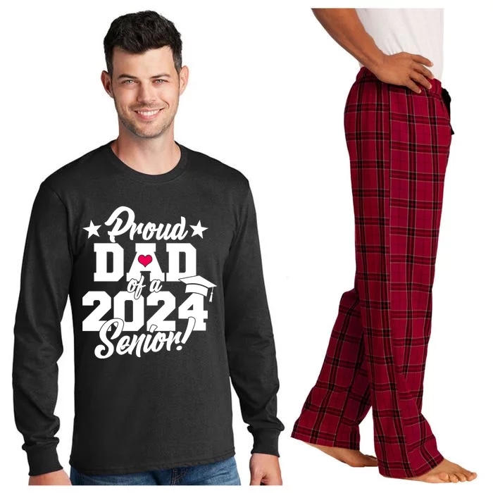 Proud Dad Of A 2024 Senior Grad Long Sleeve Pajama Set