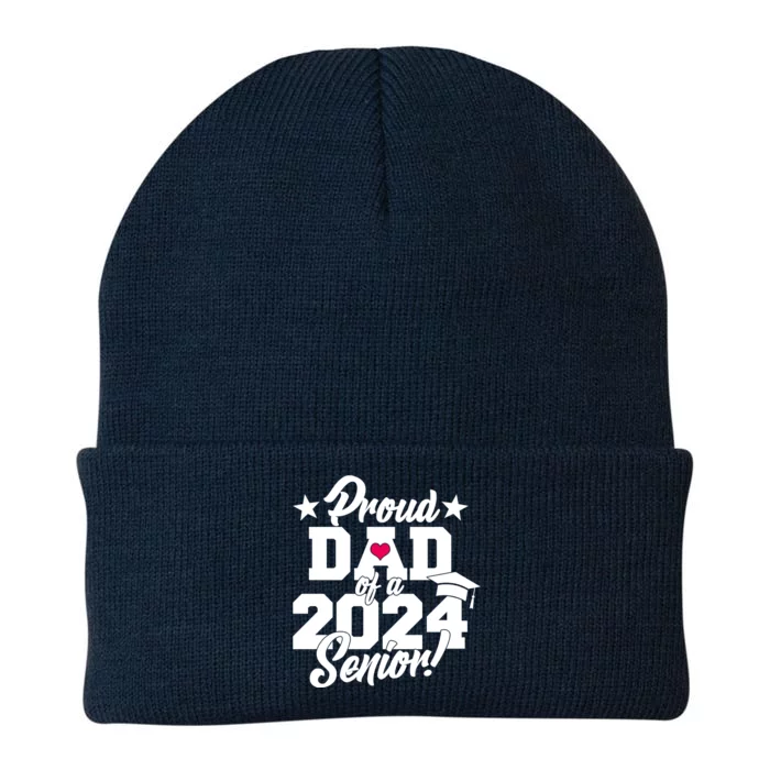 Proud Dad Of A 2024 Senior Grad Knit Cap Winter Beanie