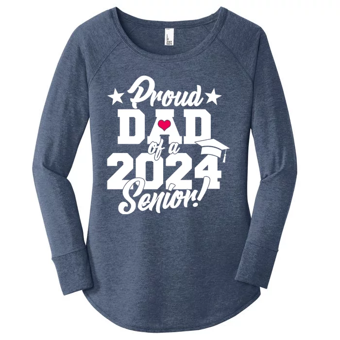 Proud Dad Of A 2024 Senior Grad Women's Perfect Tri Tunic Long Sleeve Shirt