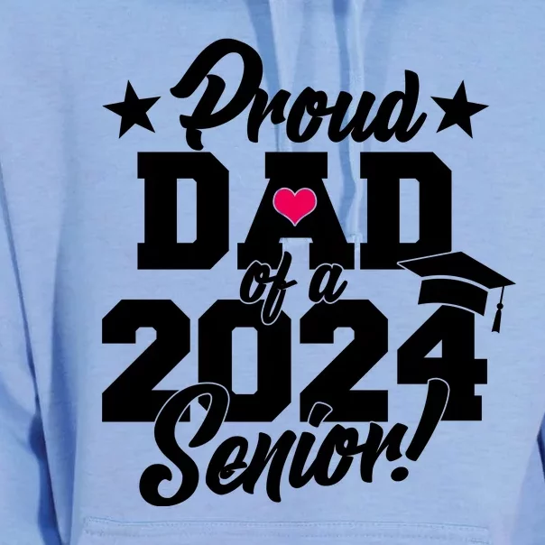 Proud Dad Of A 2024 Senior Grad Unisex Surf Hoodie