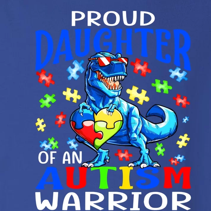 Proud Daughter Of An Autism Warrior Dinosaur Cool Gift Toddler Long Sleeve Shirt