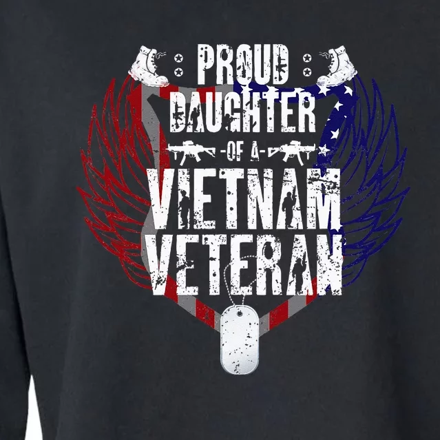 Proud Daughter Of A Vietnam Veteran Cropped Pullover Crew