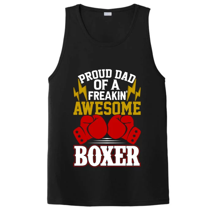 Proud Dad Of A Freakin Awesome Boxer Gift For Boxing Dads Meaningful Gift Performance Tank