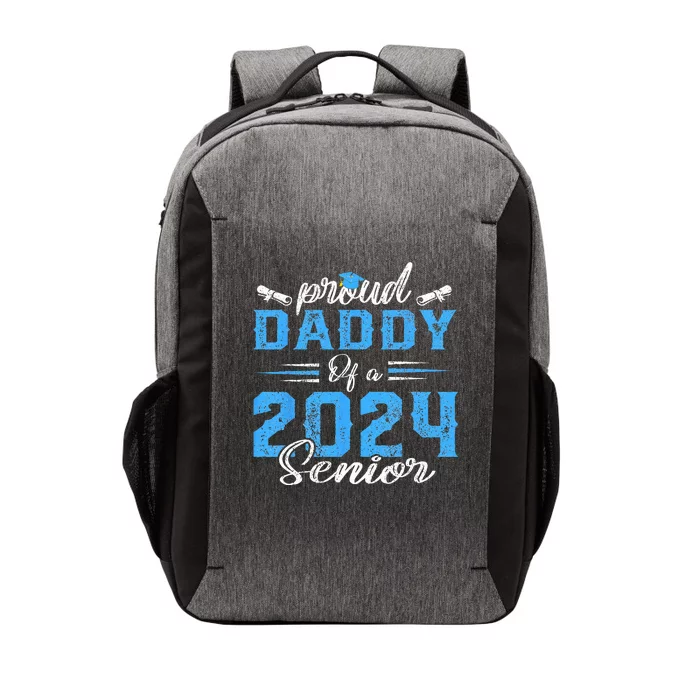 Proud Daddy Of A Class Of 2024 Senior Funny Graduation 24 Vector Backpack