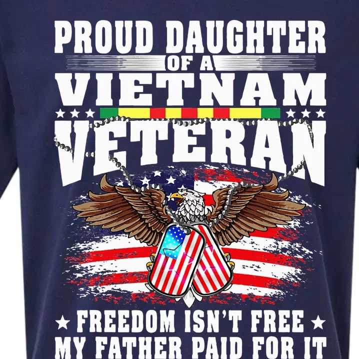 Proud Daughter Of A Vietnam Veteran Freedom Isn't Free Gift Sueded Cloud Jersey T-Shirt