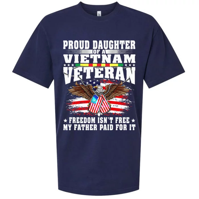 Proud Daughter Of A Vietnam Veteran Freedom Isn't Free Gift Sueded Cloud Jersey T-Shirt