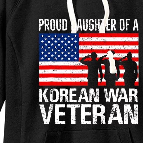 Proud Daughter Of A Korean War Veteran Family Matching Vet Women's Fleece Hoodie