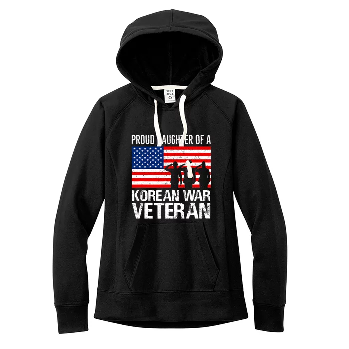 Proud Daughter Of A Korean War Veteran Family Matching Vet Women's Fleece Hoodie