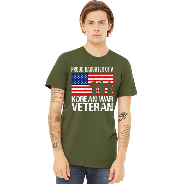 Proud Daughter Of A Korean War Veteran Family Matching Vet Premium T-Shirt