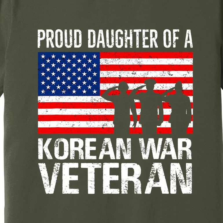 Proud Daughter Of A Korean War Veteran Family Matching Vet Premium T-Shirt