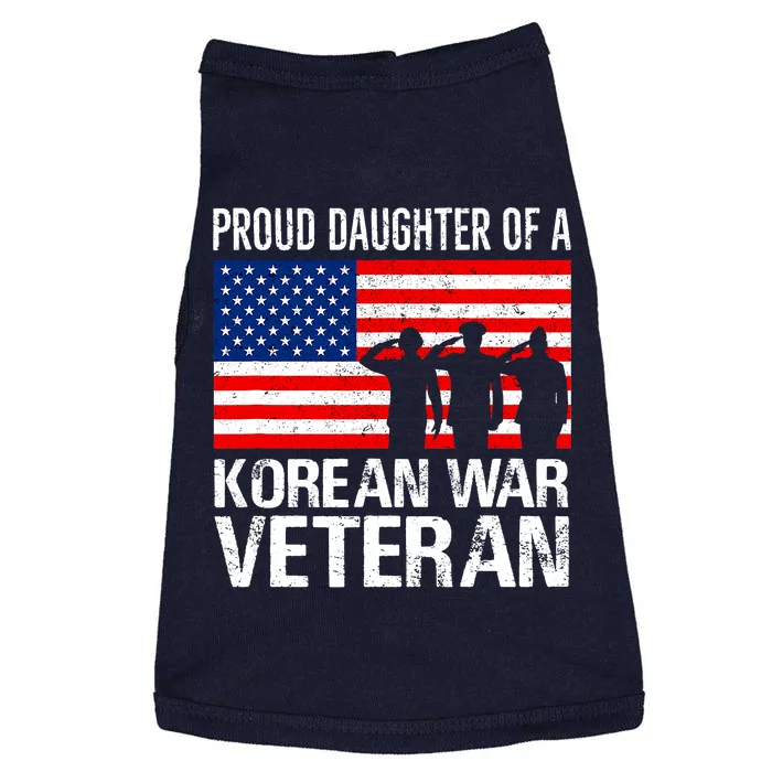 Proud Daughter Of A Korean War Veteran Family Matching Vet Doggie Tank