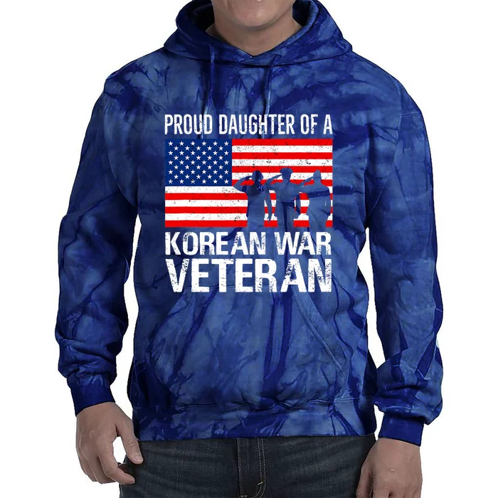 Proud Daughter Of A Korean War Veteran Family Matching Vet Tie Dye Hoodie