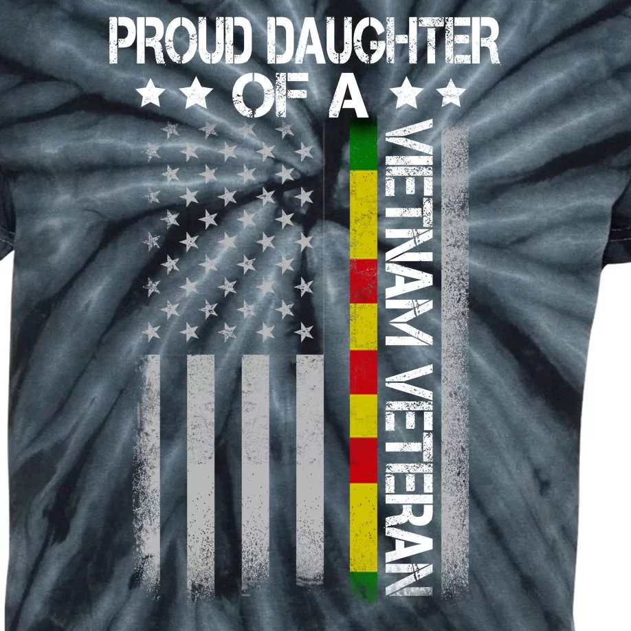 Proud Daughter Of A Vietnam Veteran Kids Tie-Dye T-Shirt