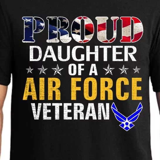 Proud Daughter Of A Air Force Veteran American Flag Military Funny Gift Pajama Set