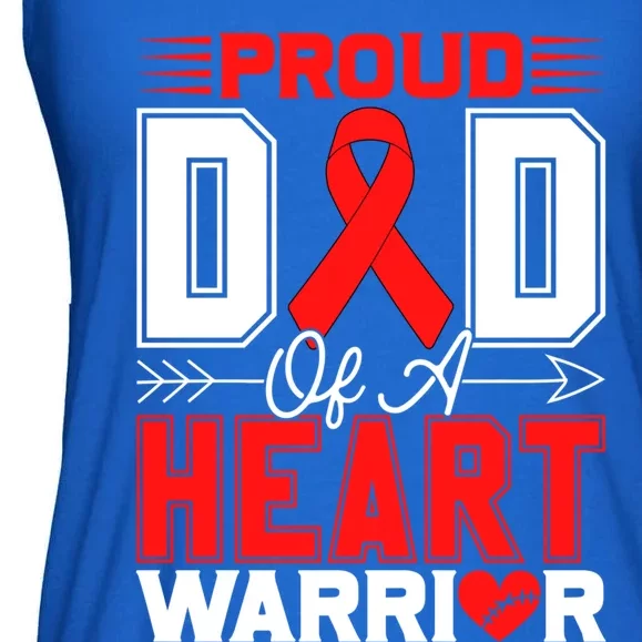 Proud Dad Of A Heart Warrior Heart Disease Awareness Month Cute Gift Ladies Essential Flowy Tank