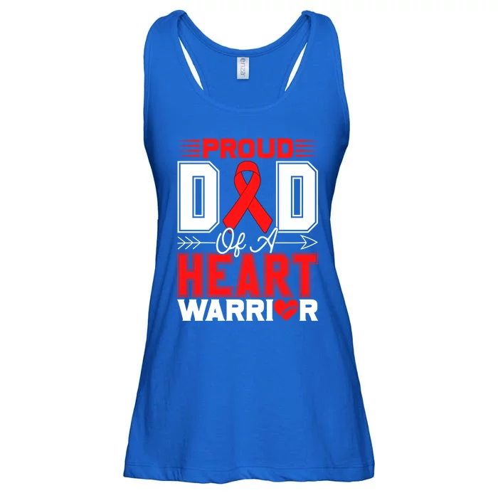 Proud Dad Of A Heart Warrior Heart Disease Awareness Month Cute Gift Ladies Essential Flowy Tank