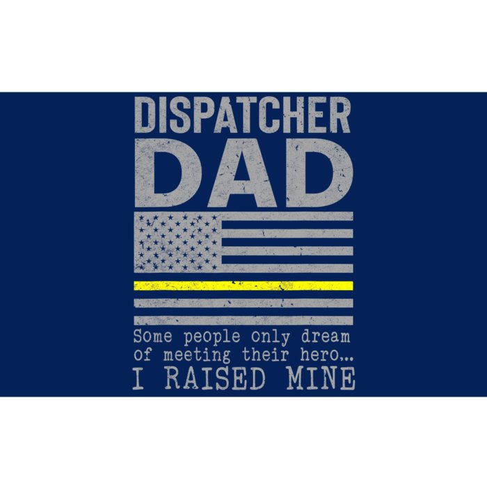 Proud Dad Of A 911 Dispatcher Thin Gold Line Dispatch Father Bumper Sticker