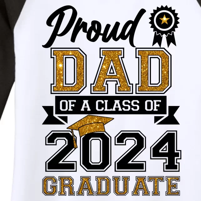 Proud Dad Of A Class Of 2024 Graduate Women's Tri-Blend 3/4-Sleeve Raglan Shirt