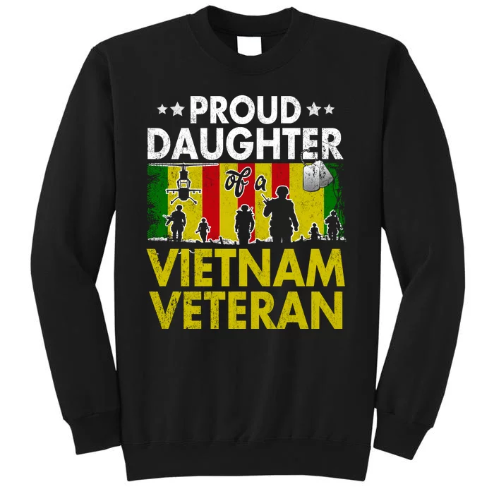 Proud Daughter Of A Vietnam Veteran Veterans Day Tall Sweatshirt