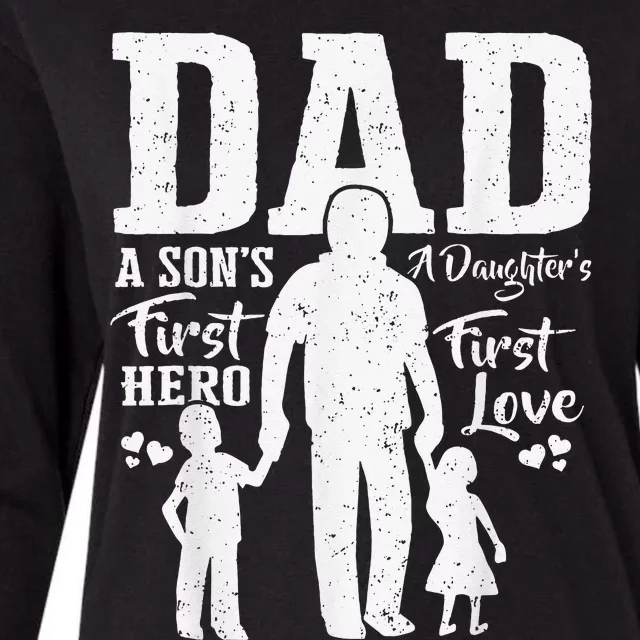 Proud Dad Of Twins Best Fathers Day Gift From son Womens Cotton Relaxed Long Sleeve T-Shirt