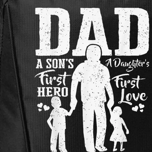 Proud Dad Of Twins Best Fathers Day Gift From son City Backpack