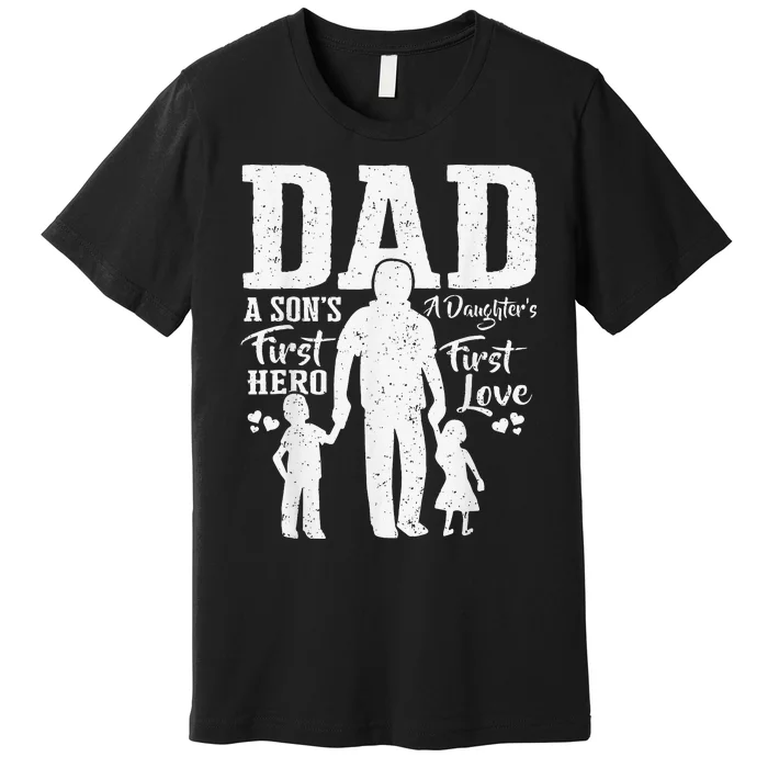 Proud Dad Of Twins Best Fathers Day Gift From son Premium T-Shirt