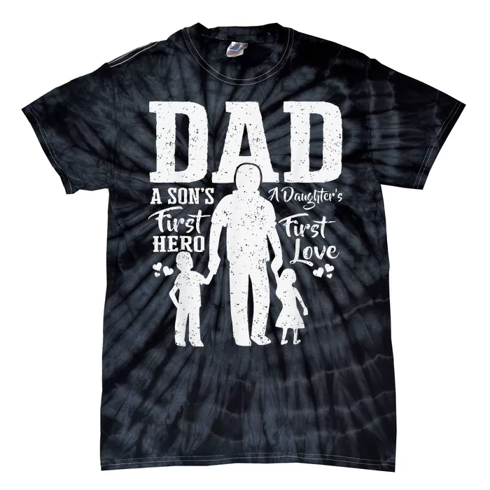 Proud Dad Of Twins Best Fathers Day Gift From son Tie-Dye T-Shirt