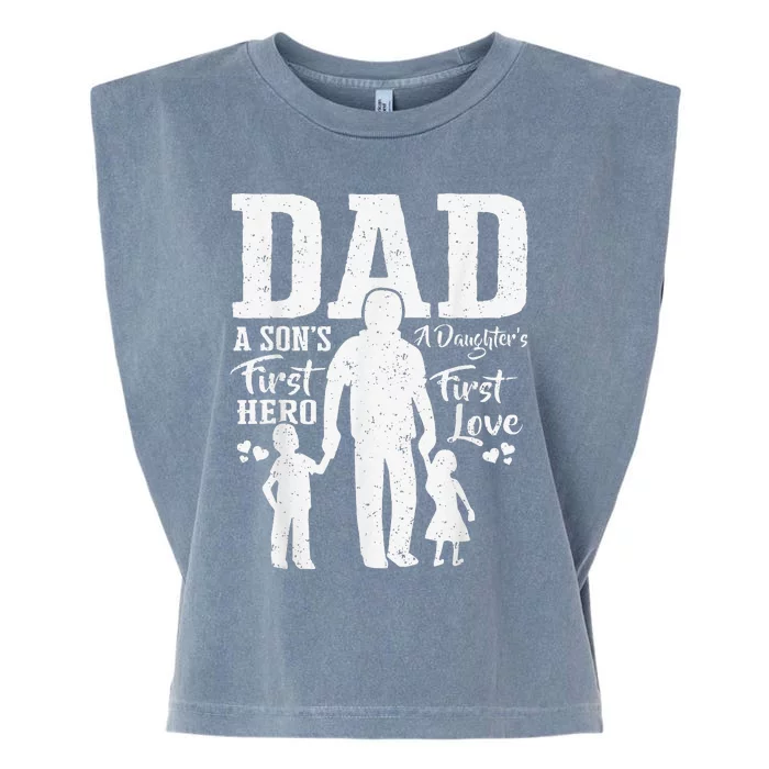 Proud Dad Of Twins Best Fathers Day Gift From son Garment-Dyed Women's Muscle Tee