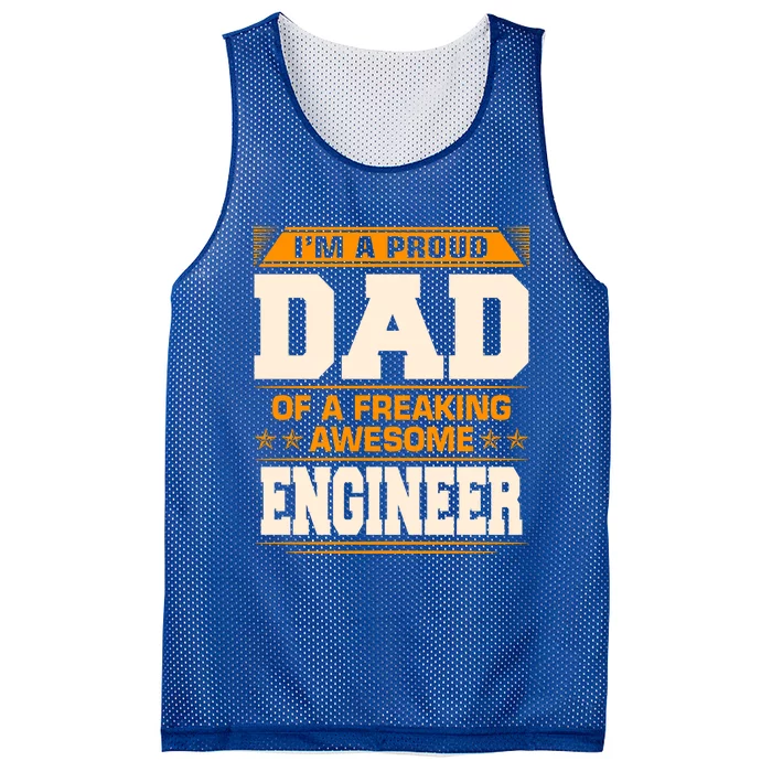 Proud Dad Of Awesome Engineer Fathers Day Gift Mesh Reversible Basketball Jersey Tank