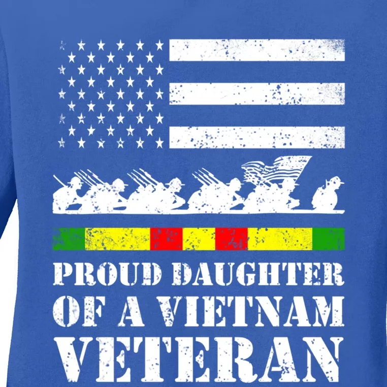 Proud Daughter Of A Vietnam Veteran Gift Ladies Long Sleeve Shirt