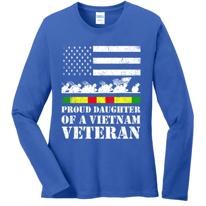 Proud Daughter Of A Vietnam Veteran Gift Ladies Long Sleeve Shirt