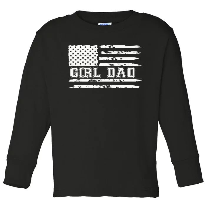 Proud Dad Of Girl Father Of For Dad Xmas Toddler Long Sleeve Shirt