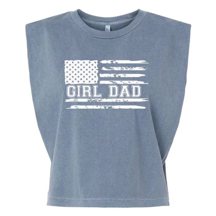 Proud Dad Of Girl Father Of For Dad Xmas Garment-Dyed Women's Muscle Tee