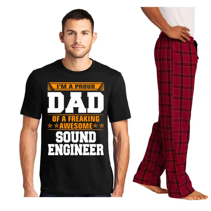 Proud Dad Of Awesome Sound Engineer Fathers Day Gift Pajama Set