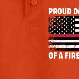 Proud Daughter Of A Firefighter Family Thin Red Line Flag Gift Dry Zone Grid Performance Polo