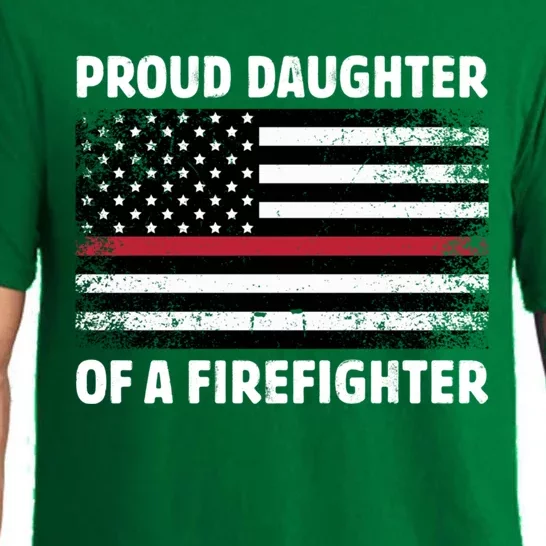 Proud Daughter Of A Firefighter Family Thin Red Line Flag Gift Pajama Set