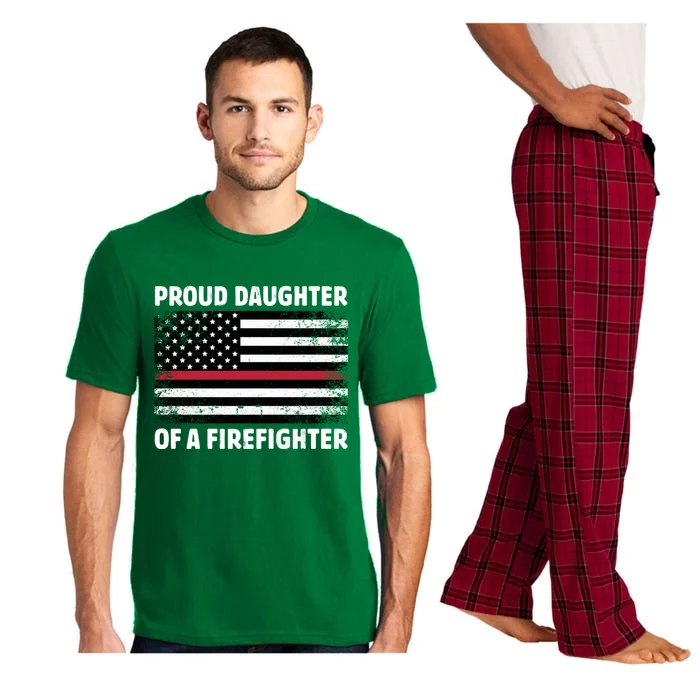 Proud Daughter Of A Firefighter Family Thin Red Line Flag Gift Pajama Set