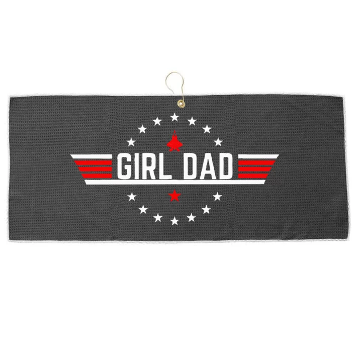 Proud Dad Of Girl Father For Dad Fathers Day Large Microfiber Waffle Golf Towel