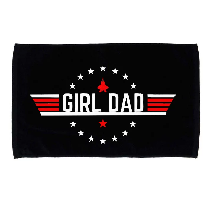 Proud Dad Of Girl Father For Dad Fathers Day Microfiber Hand Towel