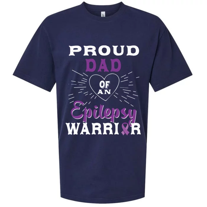 Proud Dad Of An Epilepsy Warrior Awareness Cool Gift Sueded Cloud Jersey T-Shirt