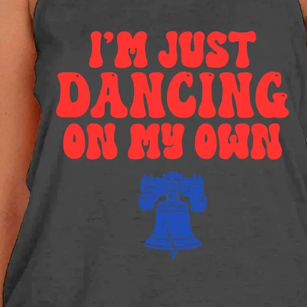 Philly Dancing on My Own Philadelphia Women's Knotted Racerback Tank