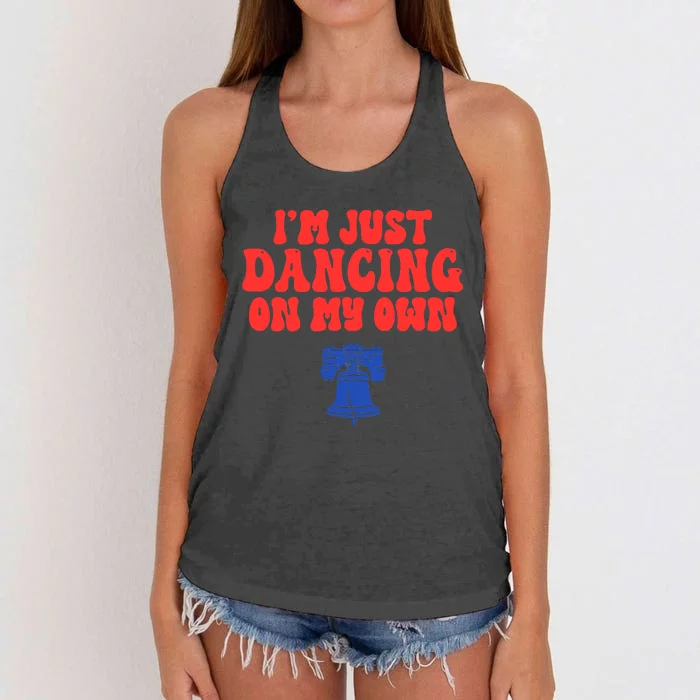 Philly Dancing on My Own Philadelphia Women's Knotted Racerback Tank